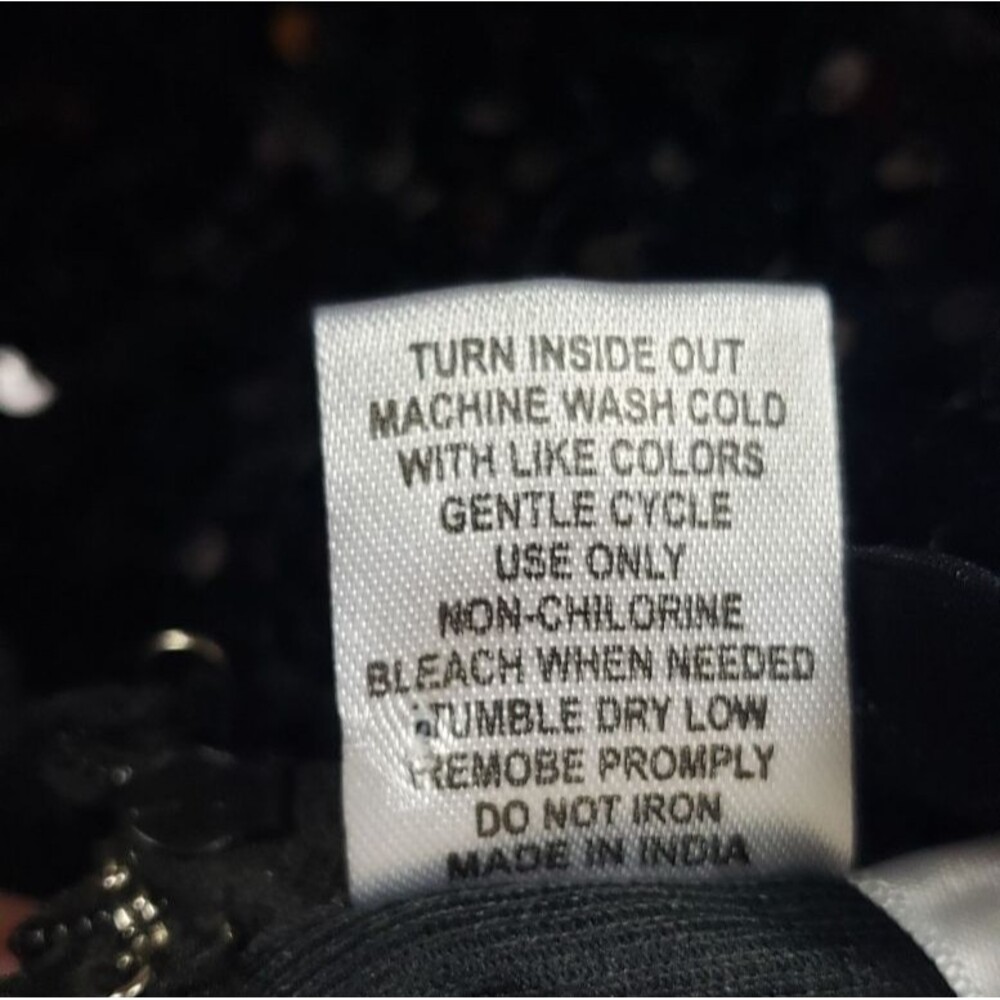 Aarika Velvet Dress L Black Sequined Mesh  Peplum Hem Holiday Christmas New Year - Picture 7 of 9